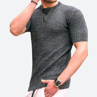 T-shirt décontracté gaufré 3D stylé - Grego