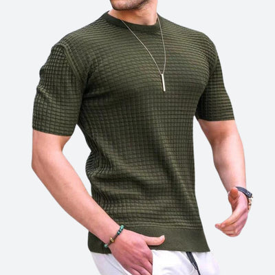 T-shirt décontracté gaufré 3D stylé - Grego
