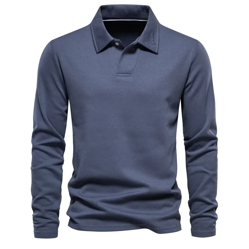 Gérald | Polo distingué à manches longues pour hommes