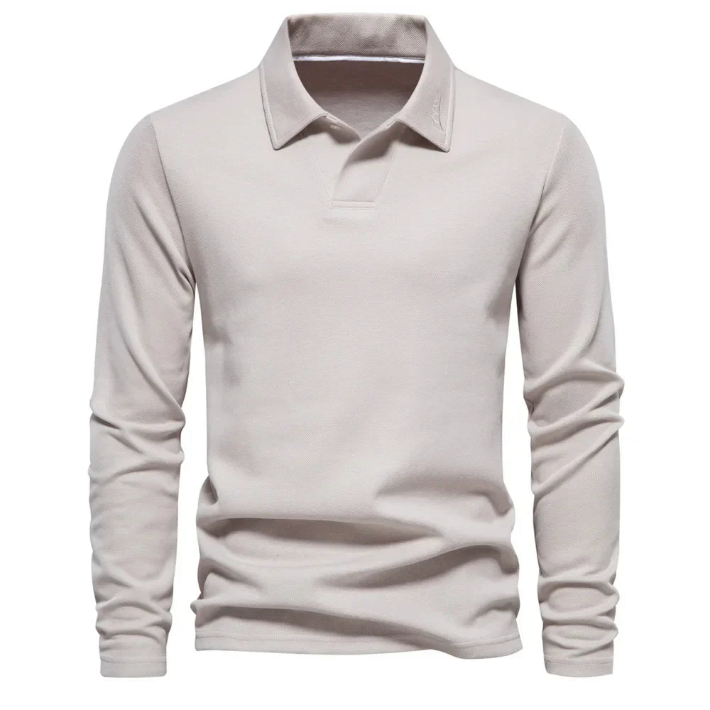 Gérald | Polo distingué à manches longues pour hommes