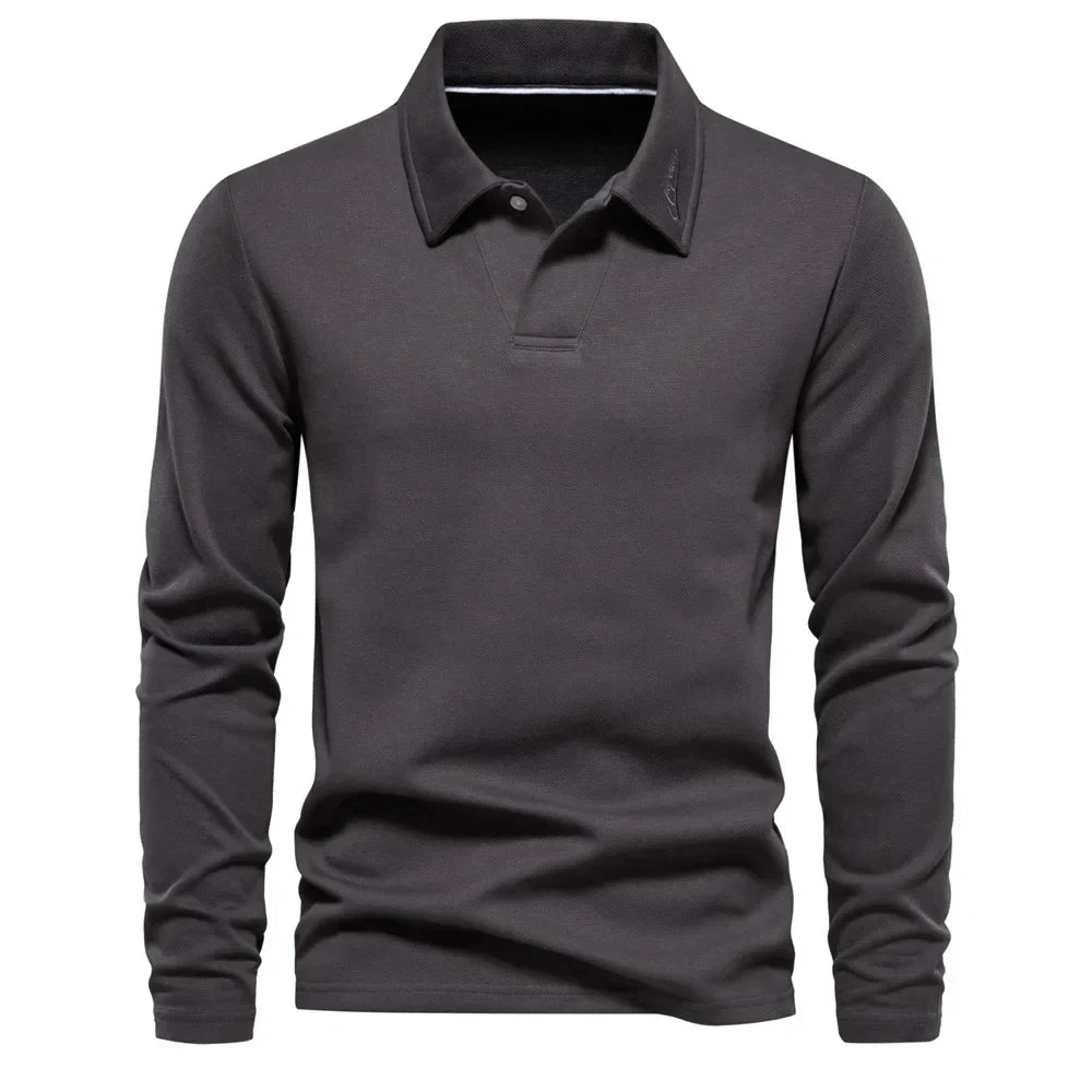 Gérald | Polo distingué à manches longues pour hommes