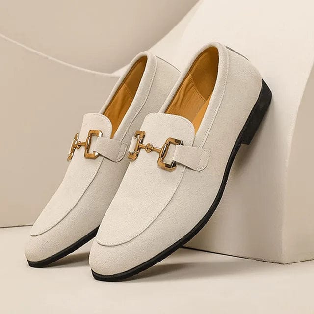 Nero - Mocassins en daim avec boucle en métal