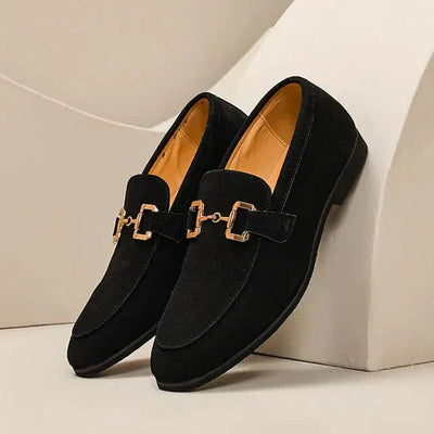 Nero - Mocassins en daim avec boucle en métal