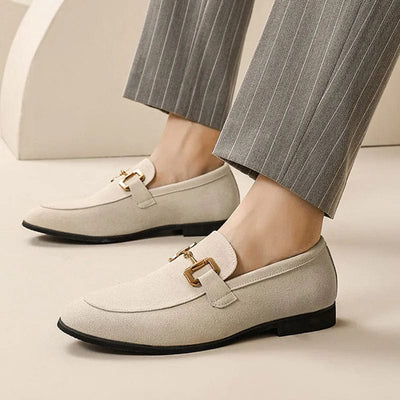 Nero - Mocassins en daim avec boucle en métal