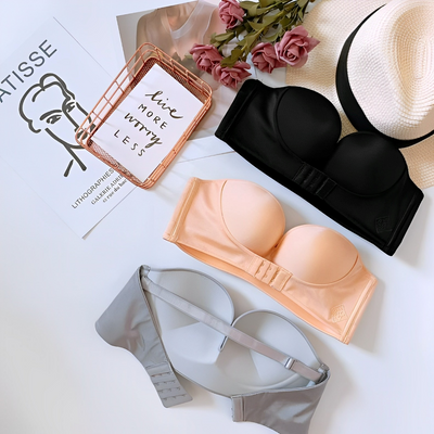 Soutien-gorge push-up femme – Sans bretelles – Sans coutures – Maintien invisible