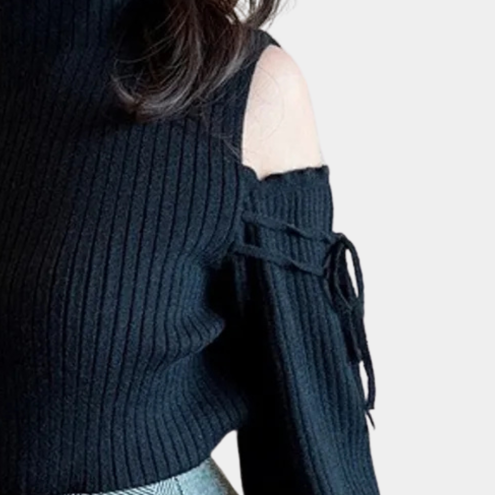 SHIKLAH - Pull Mode à Épaules Dégagées pour Femmes