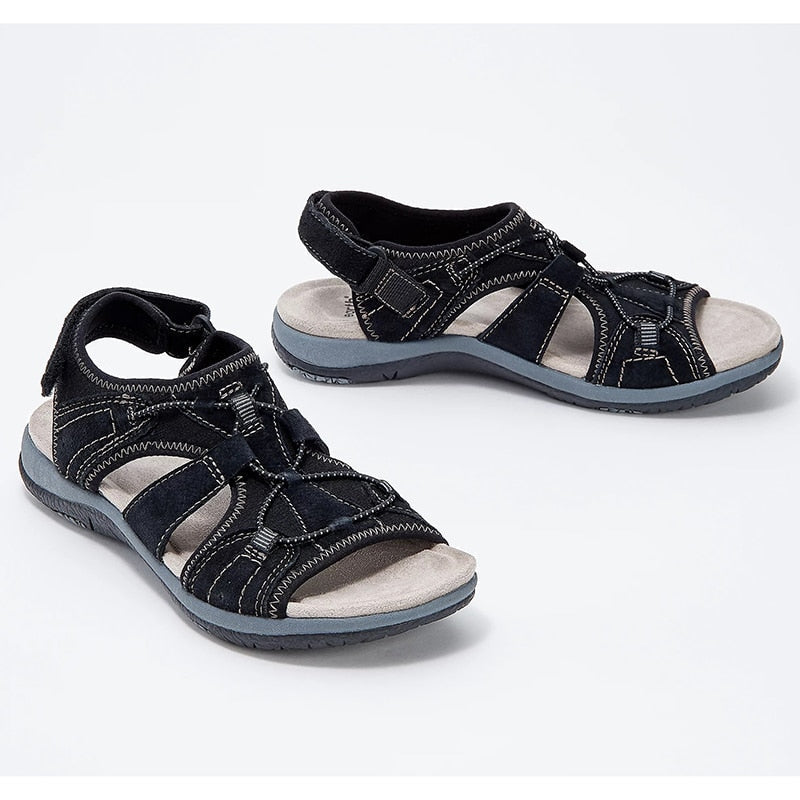 Sandales femme – Bout ouvert – Semelle coussinée – Brides respirantes – Style décontracté