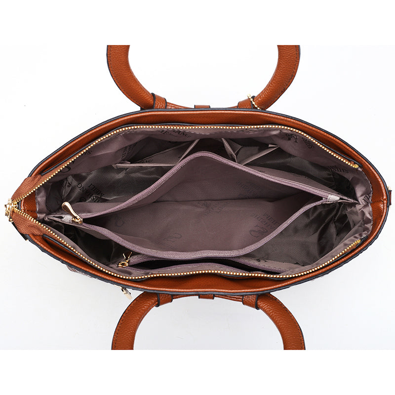 Leah - Sac en cuir vintage gaufré pour femmes