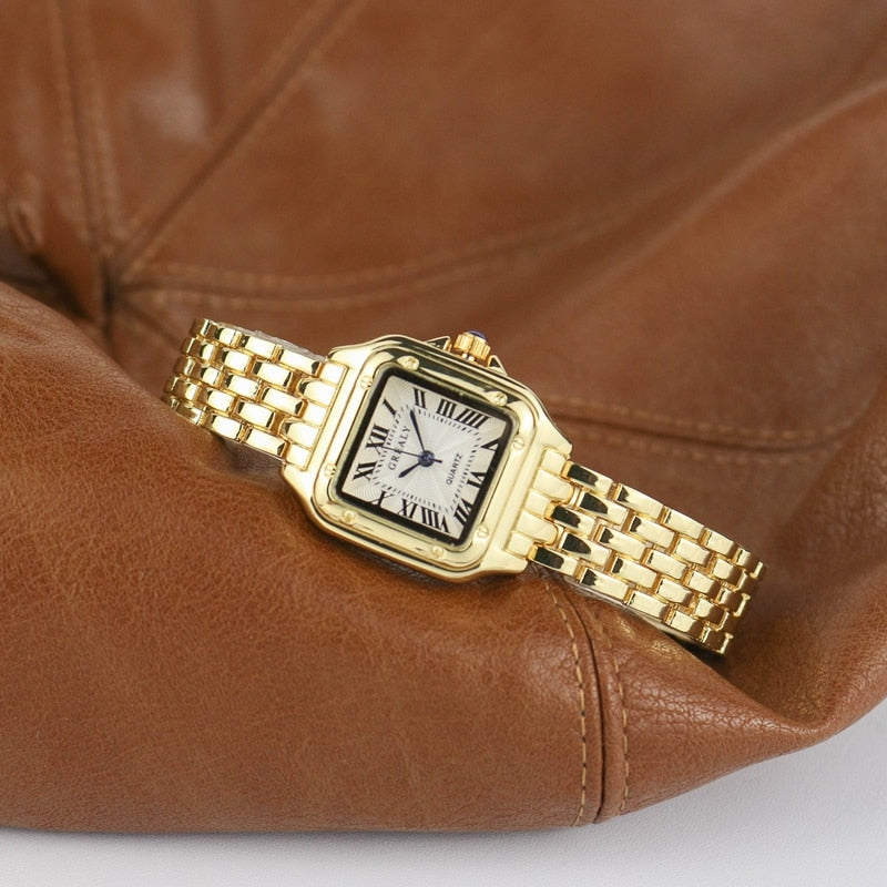 Kara - Montre de luxe chic pour dames avec cadran carré élégant