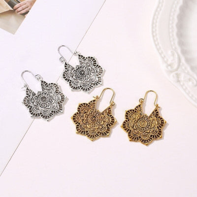 Boucles d'oreilles en style mandala