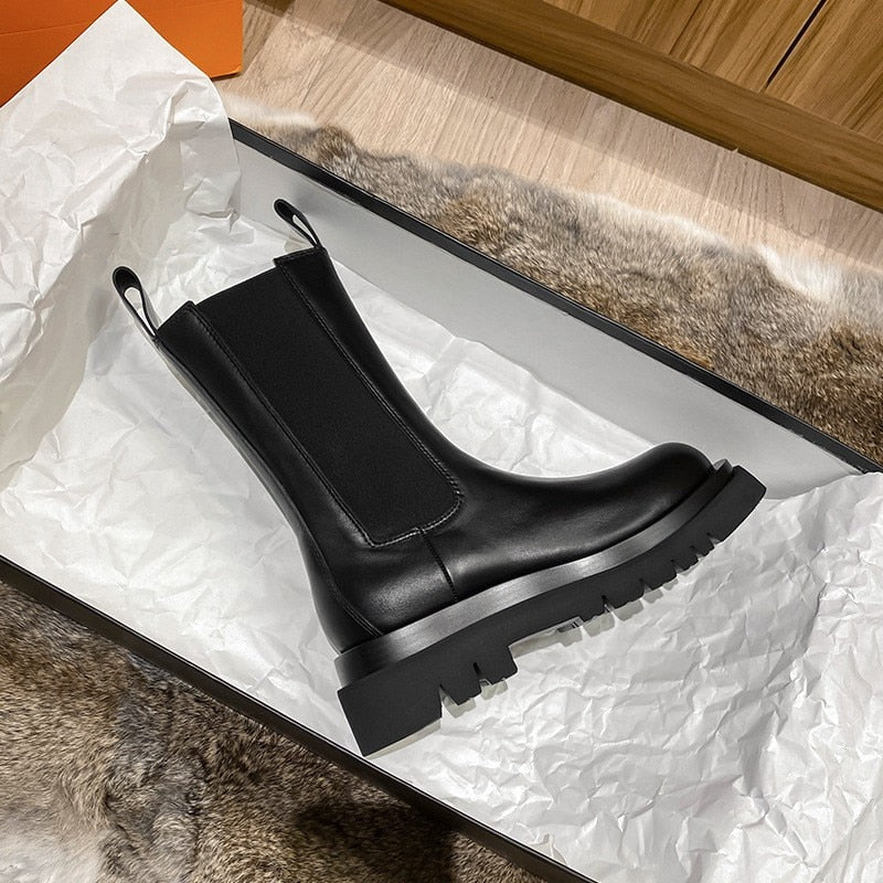 Mathilde | Bottes A Enfiler Pour Femme | Noir