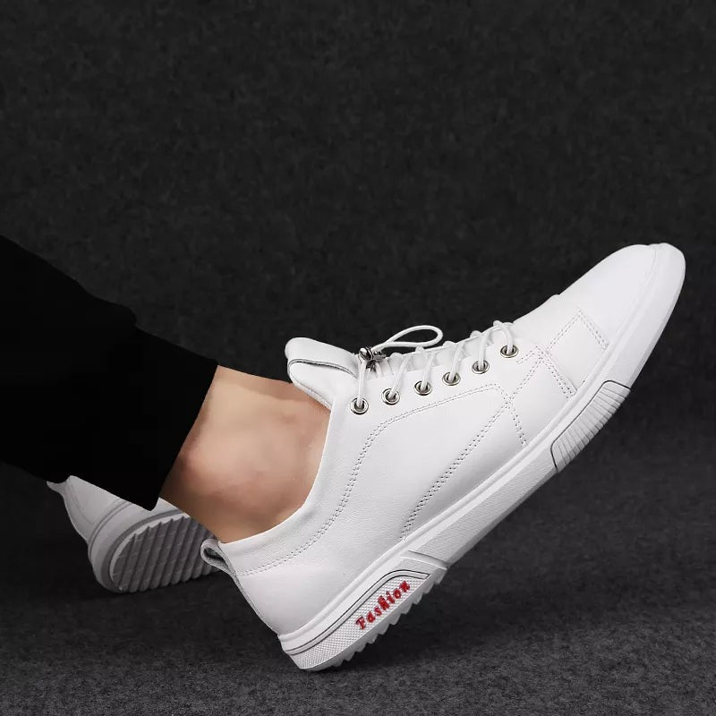 Baskets romaines en cuir de vache