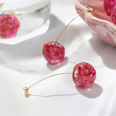 Boucles d'oreilles « Cerise Rose »