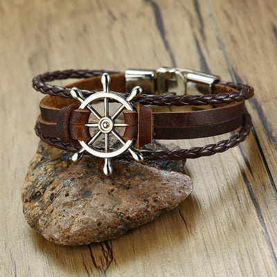 Sam - Bracelet de gouvernail rétro élégant pour l'homme contemporain
