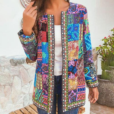 Veste Brodée Patchwork | Coton | Colorée & Authentique