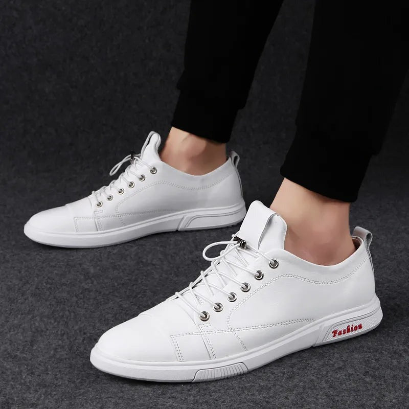 Baskets romaines en cuir de vache