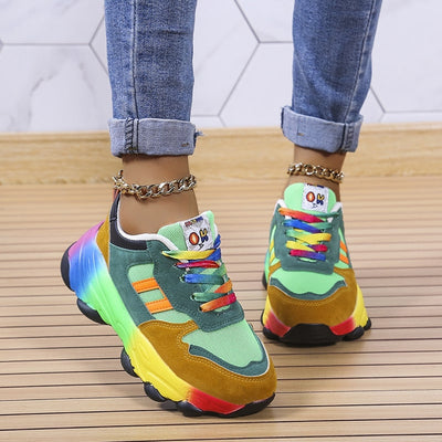Alaya | Baskets Colorée Pour Femme | À Lacets