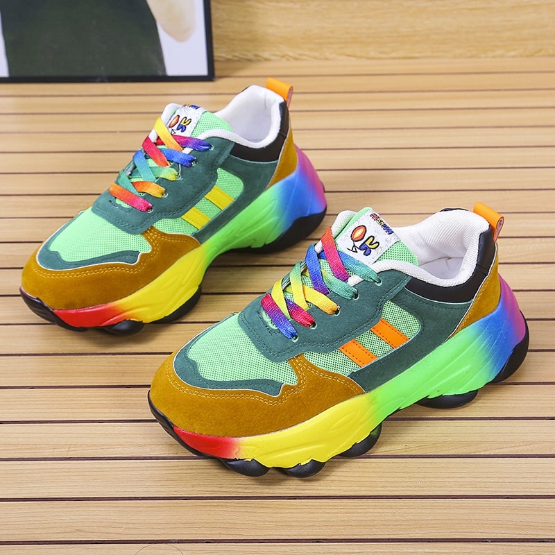 Alaya | Baskets Colorée Pour Femme | À Lacets