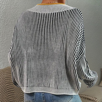JUDY - Pull à Rayures Chaud pour Femme