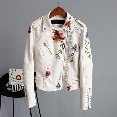 Ella™ | Veste en Cuir Florale