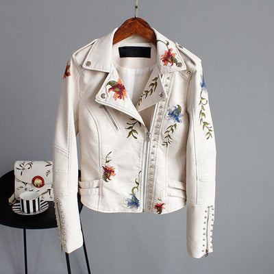 Ella™ | Veste en Cuir Florale