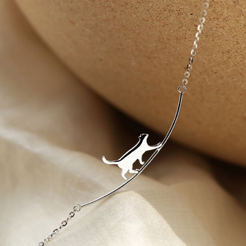 Collier Kletterkatze en Argent