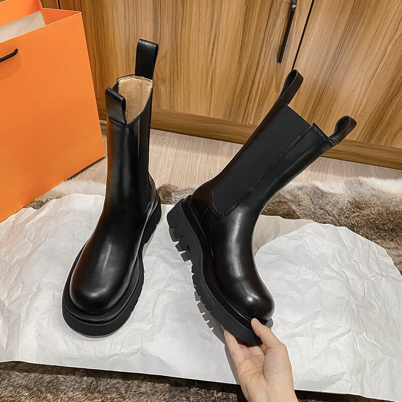 Mathilde | Bottes A Enfiler Pour Femme | Noir
