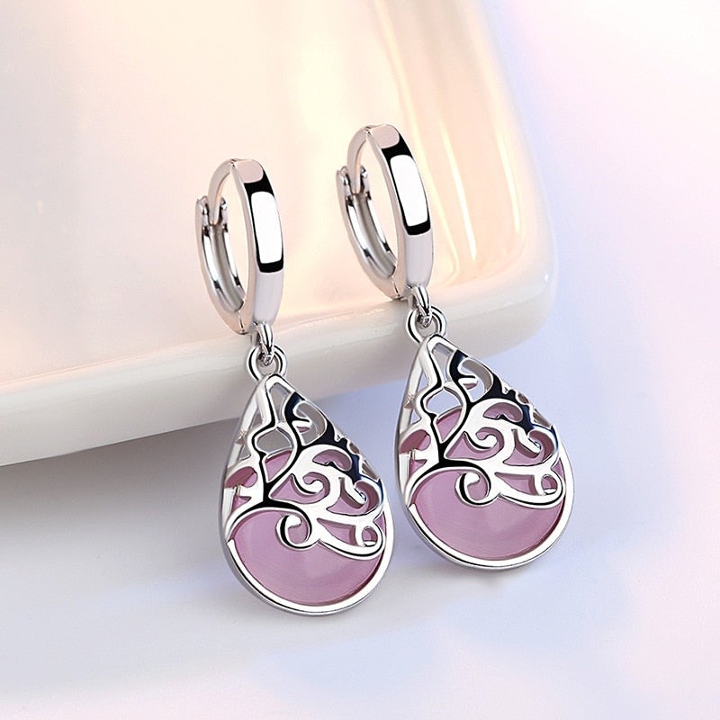 Boucles d'oreilles « Arbre de Vie » en argent sterling 925