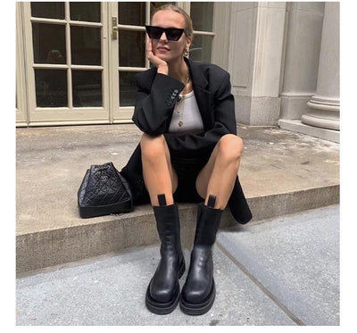 Mathilde | Bottes A Enfiler Pour Femme | Noir