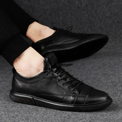 Baskets romaines en cuir de vache