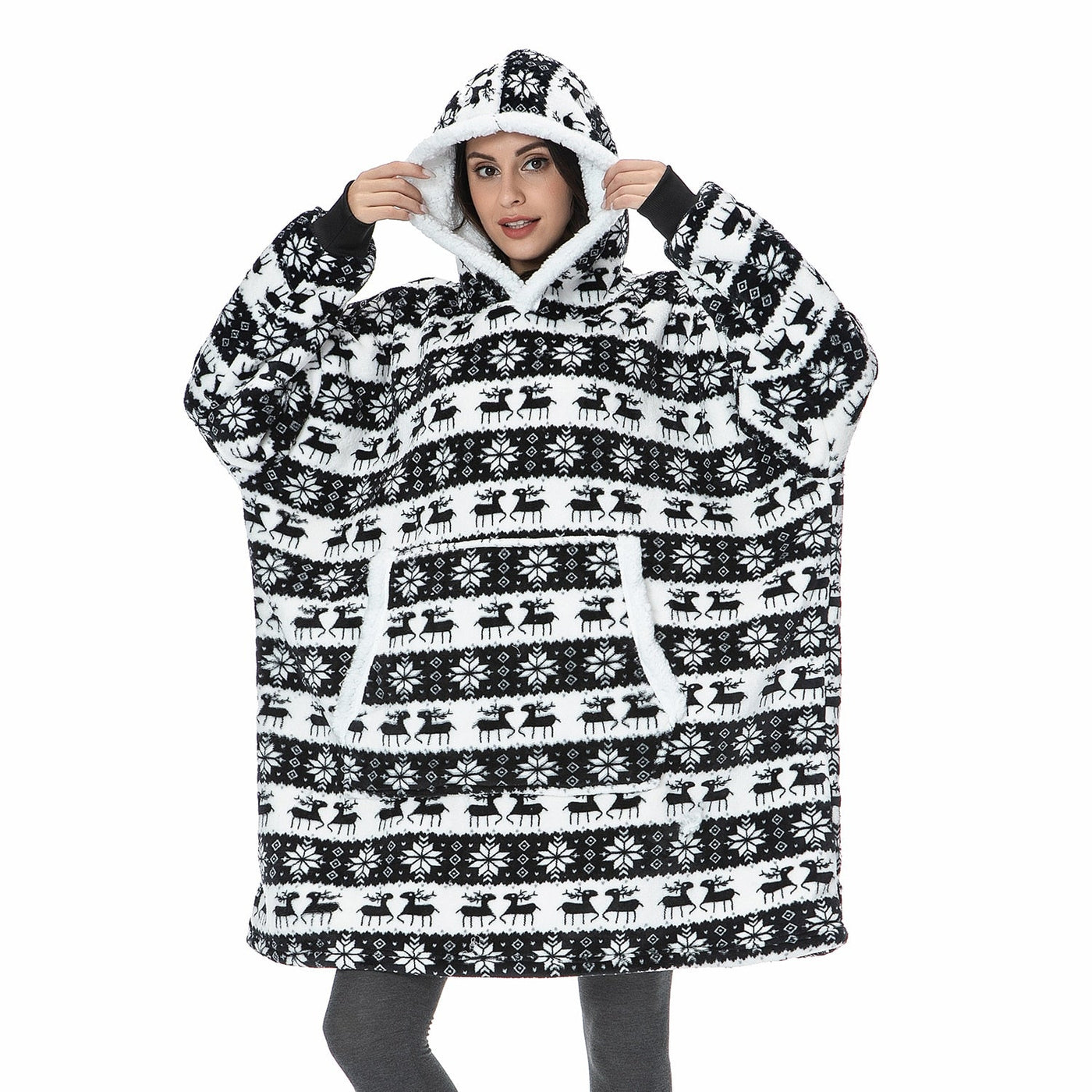 Mila - Pull femme plaid oversize