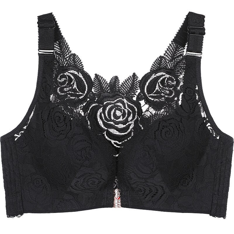 Carly - Soutien-gorge push-up sans fil pour femmes avec fermeture sur le devant