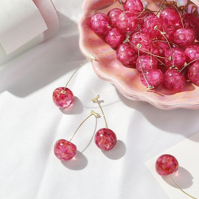 Boucles d'oreilles « Cerise Rose »