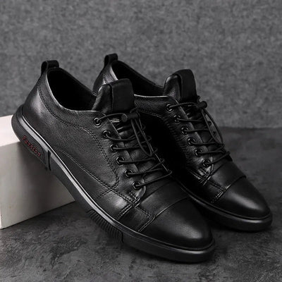 Baskets romaines en cuir de vache