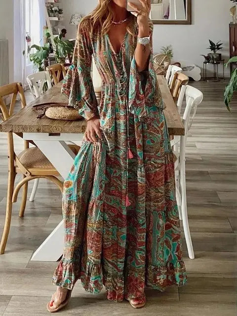 Reine - Robe Longue Confortable Pour Les Styles Décontractés