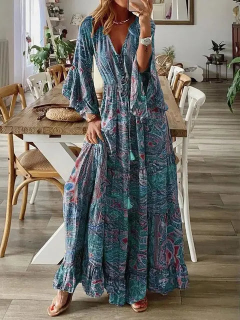 Reine - Robe Longue Confortable Pour Les Styles Décontractés