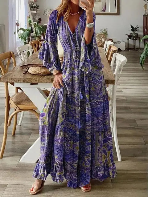 Reine - Robe Longue Confortable Pour Les Styles Décontractés