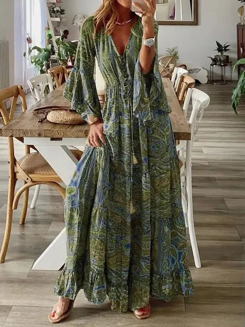 Reine - Robe Longue Confortable Pour Les Styles Décontractés