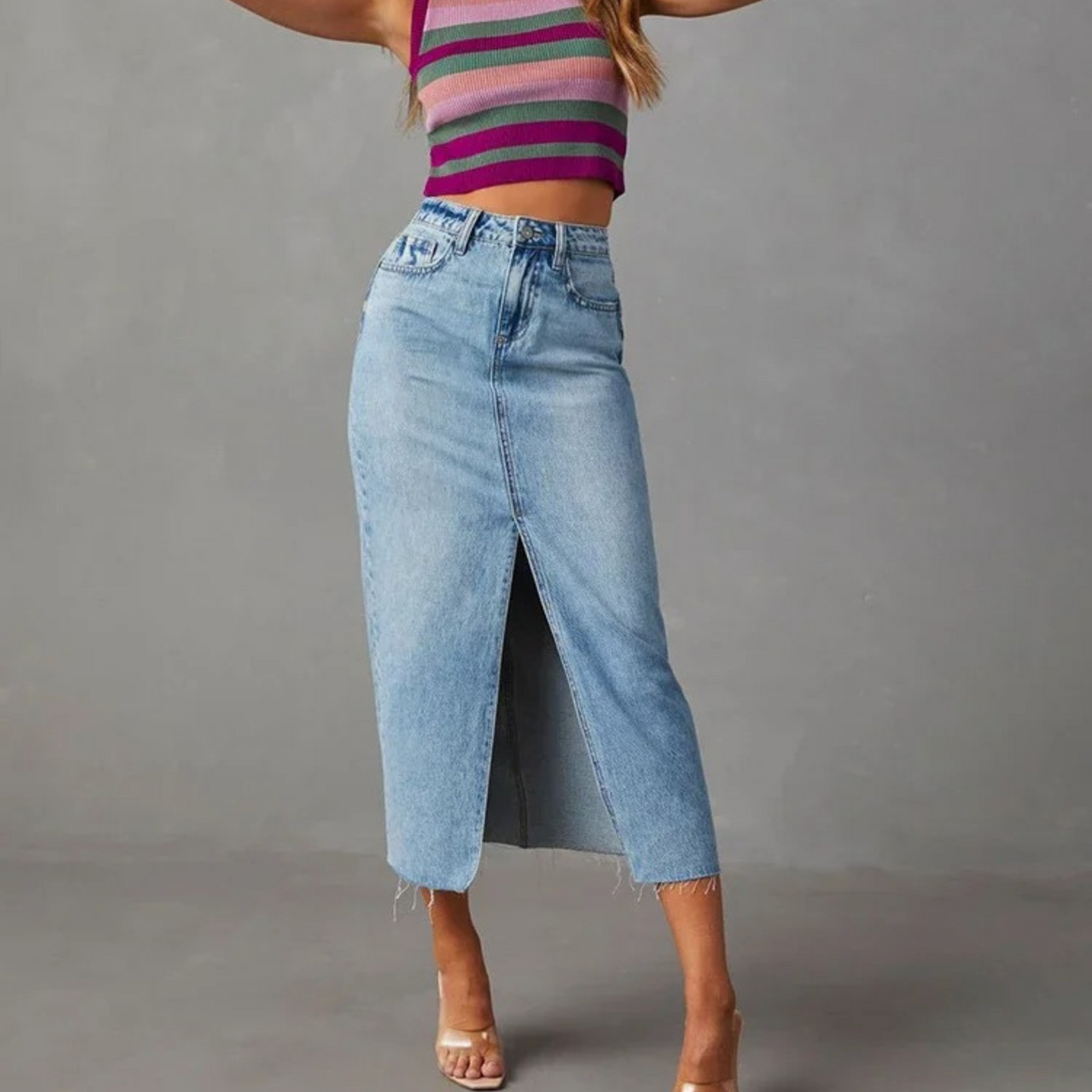 Paulin | Jupe Taille Haute Pour Femmes | Fente