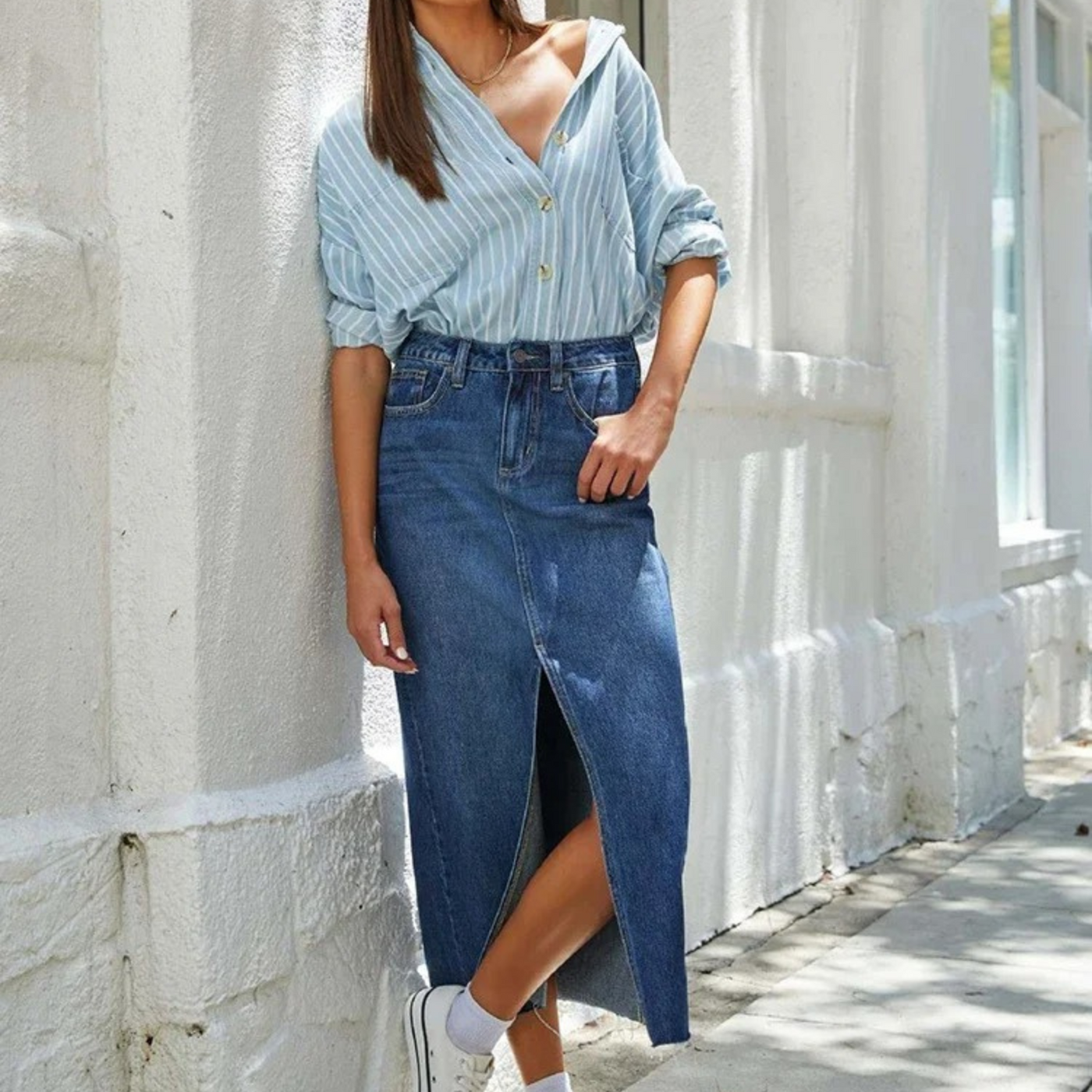 Paulin | Jupe Taille Haute Pour Femmes | Fente