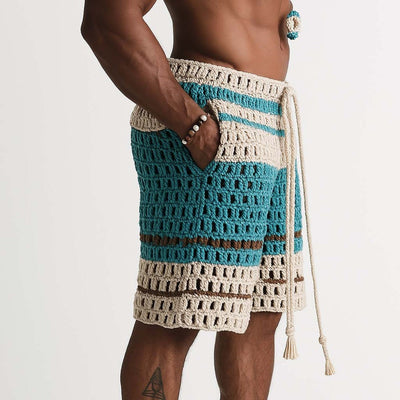 Short de plage tressé