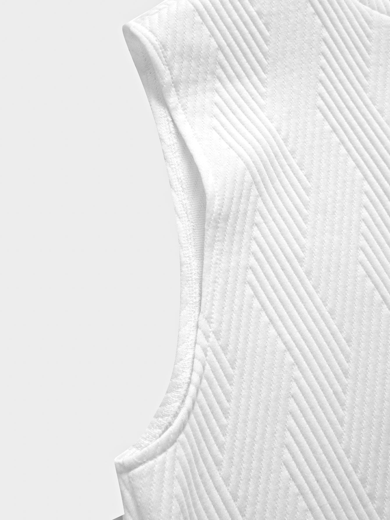 Débardeur à Capuche Jacquard Rayé avec Short Assorti