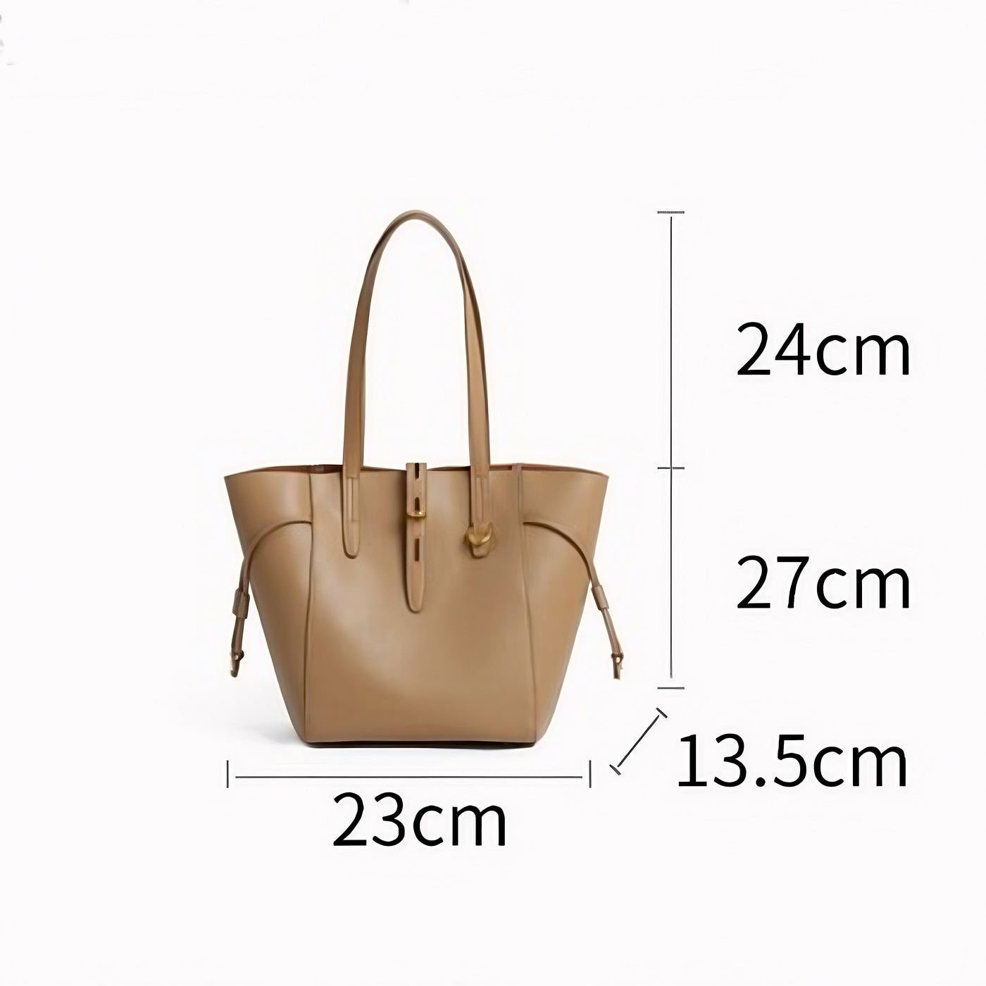 Sac hobo vintage en cuir véritable avec boucle à verrou