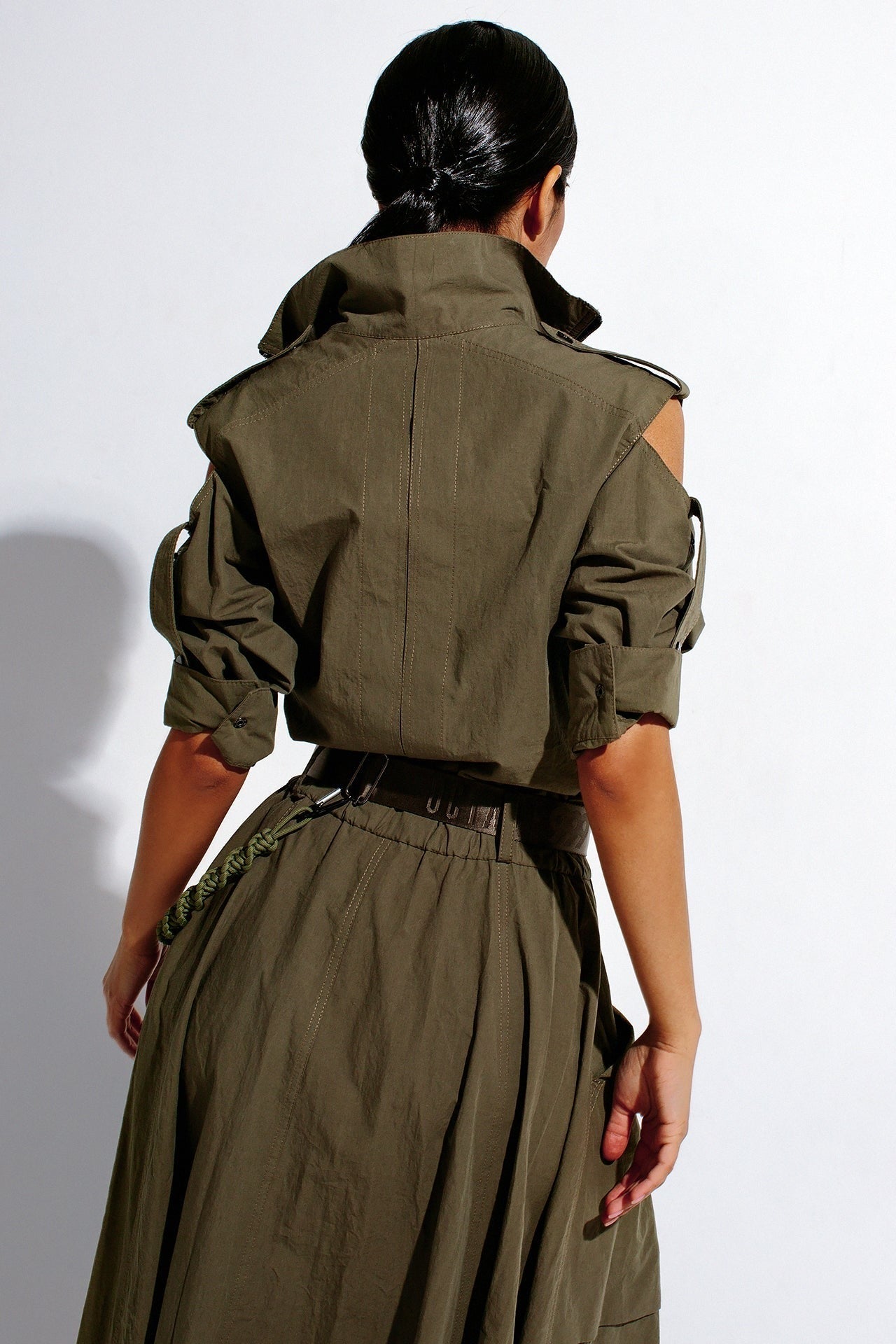 Robe longue évasée style parachute