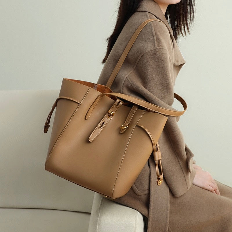 Sac hobo vintage en cuir véritable avec boucle à verrou