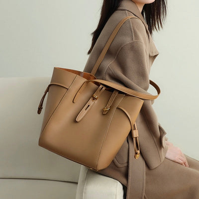 Sac hobo vintage en cuir véritable avec boucle à verrou