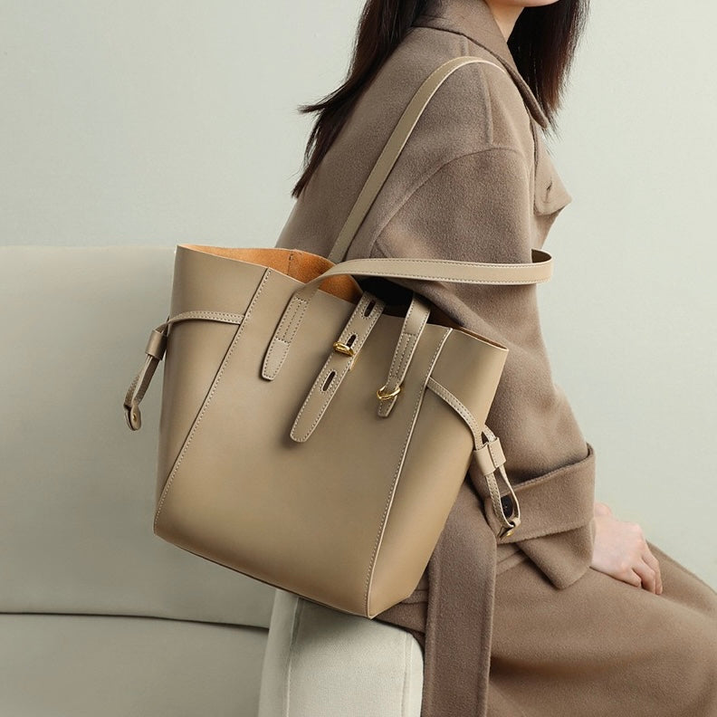 Sac hobo vintage en cuir véritable avec boucle à verrou