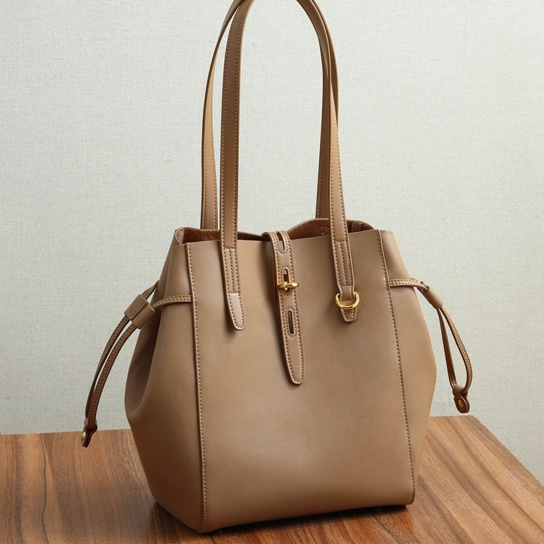 Sac hobo vintage en cuir véritable avec boucle à verrou