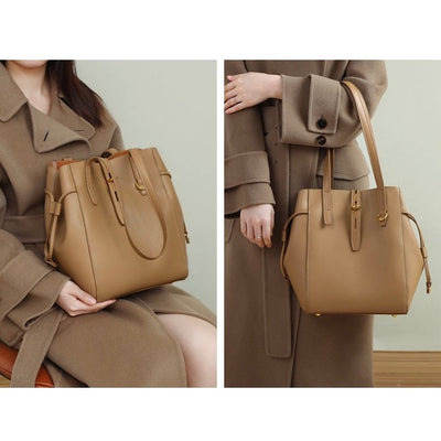 Sac hobo vintage en cuir véritable avec boucle à verrou