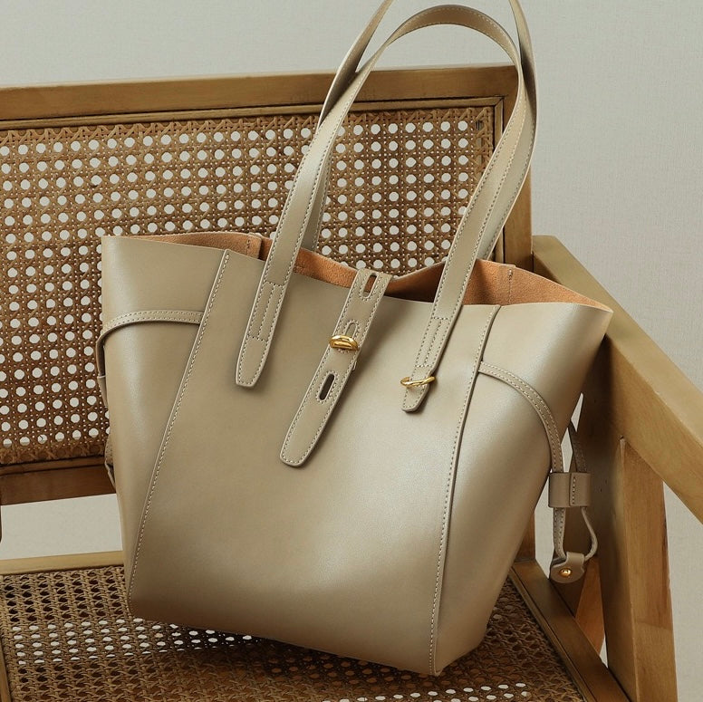 Sac hobo vintage en cuir véritable avec boucle à verrou